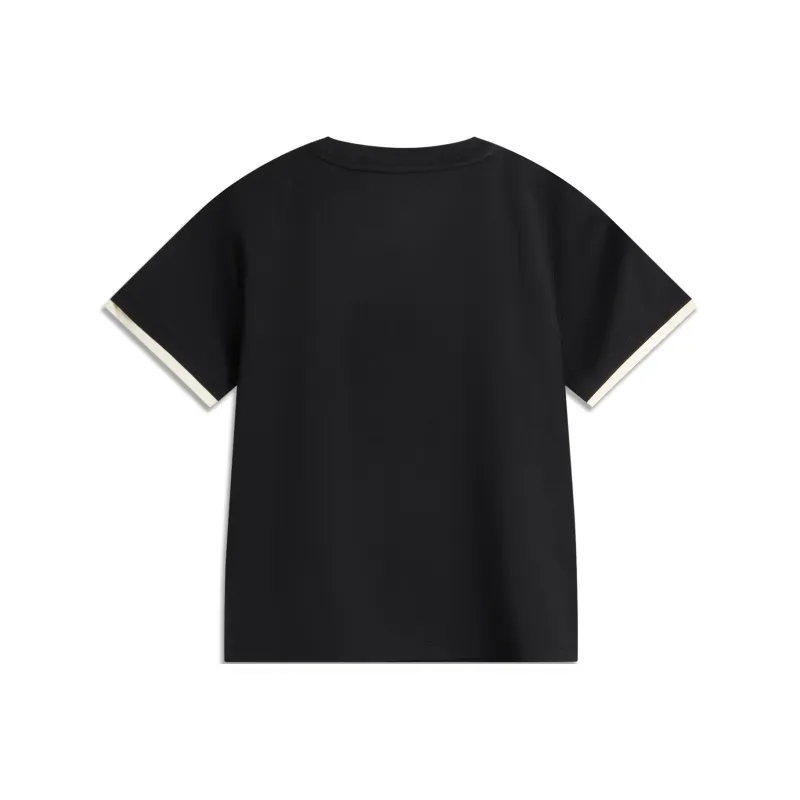 LiNing Sports Life Collection T Shirt Women's Deep Mysterious Blue-1