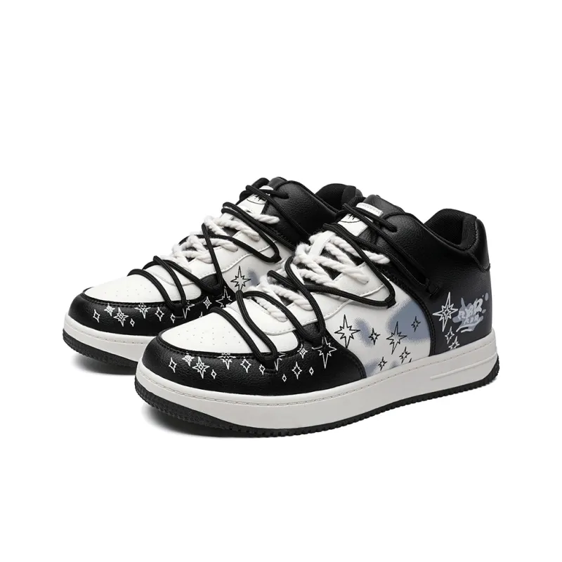 ABIDJAN Graffiti Lightweight Mid Top Skateboard Shoes Unisex-12