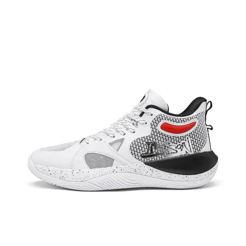 IVERSON Slip Resistant, Abrasion Resistant, Breathable Low Top Basketball Shoes Unisex Transparent White Black Red