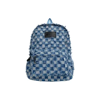 WICKBUEN Denim Backpack Unisex Denim Light Blue/Denim Dark Blue/Denim Black