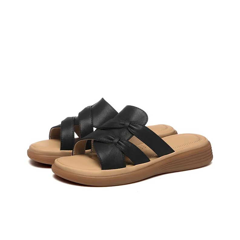 Golden Silk Rabbit Rubber Sole Slip Resistant Cushioning Slide Slippers Women's-8