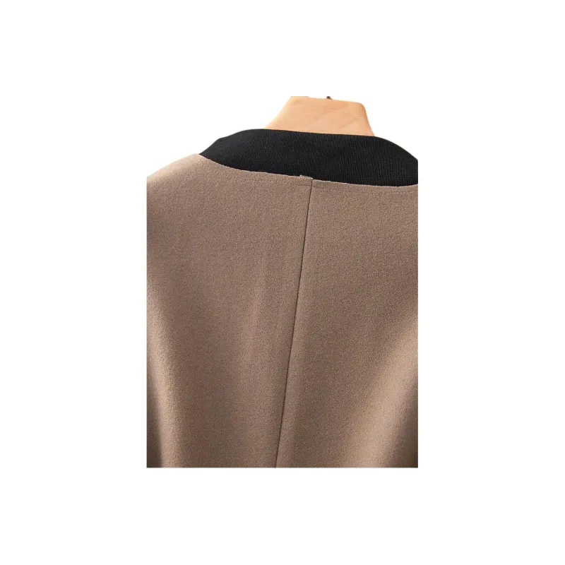 IHIMI Two Piece Skirt Sets Women's Black+Coffee-3