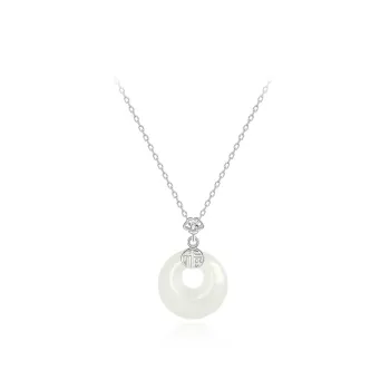MGS White Jade Bodhi Necklaces Unisex