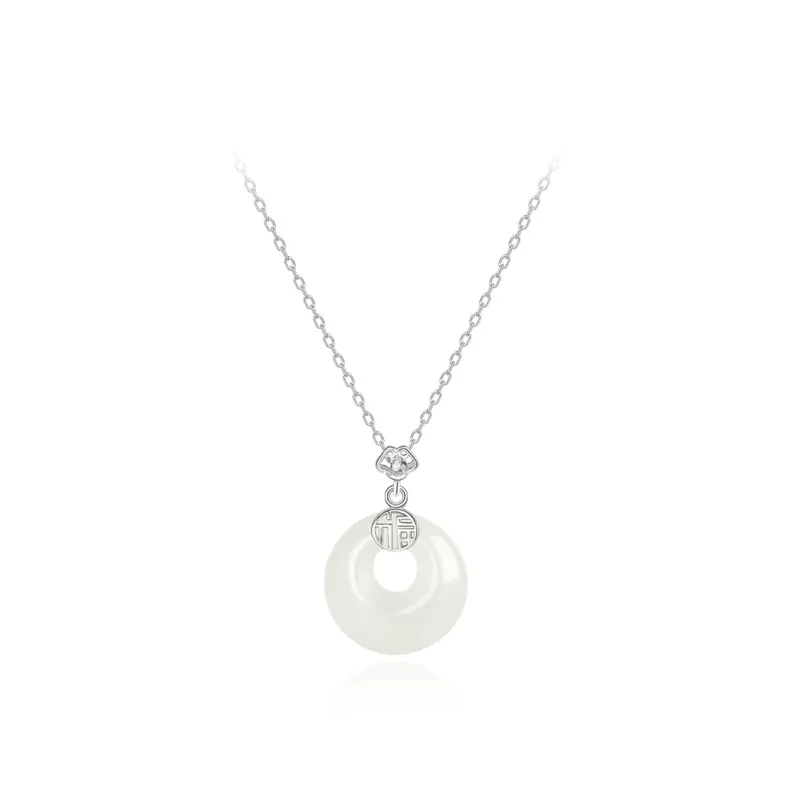MGS White Jade Bodhi Necklaces Unisex-0