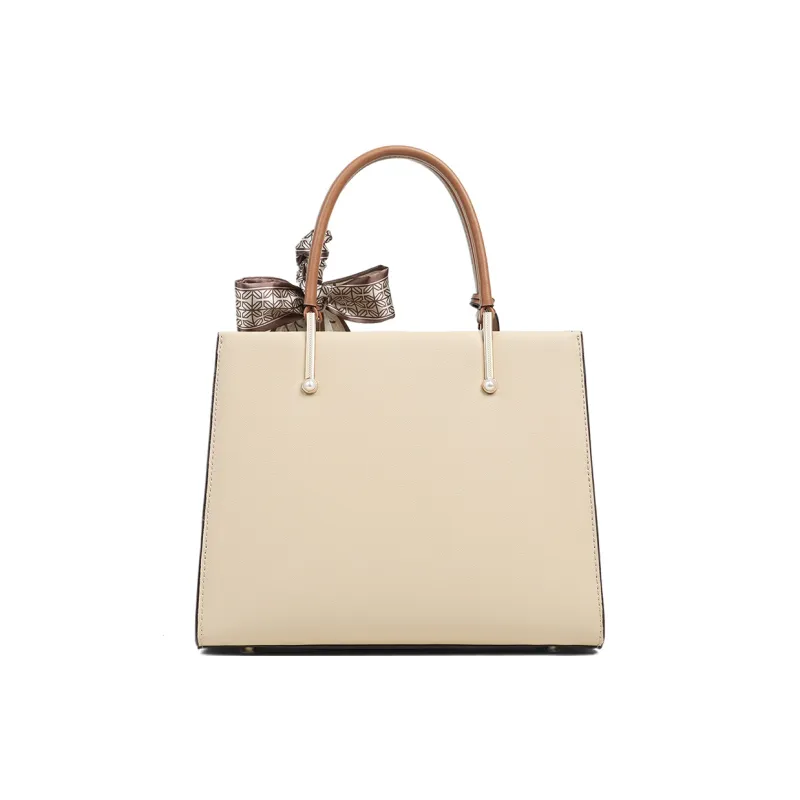 COMELY Cow Leather Handbag, Shoulder Bag, Crossbody Bag Regular Women's Apricot-3