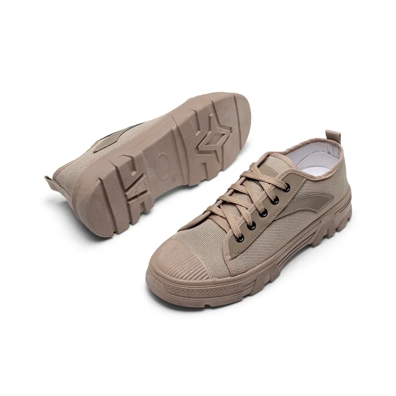 Strongman Casual Shoes Men Low Top Coffee/Green-3