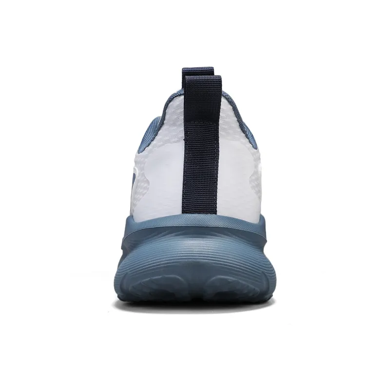 WARRIOR Running Shoes Men Low Top White Black Blue-12