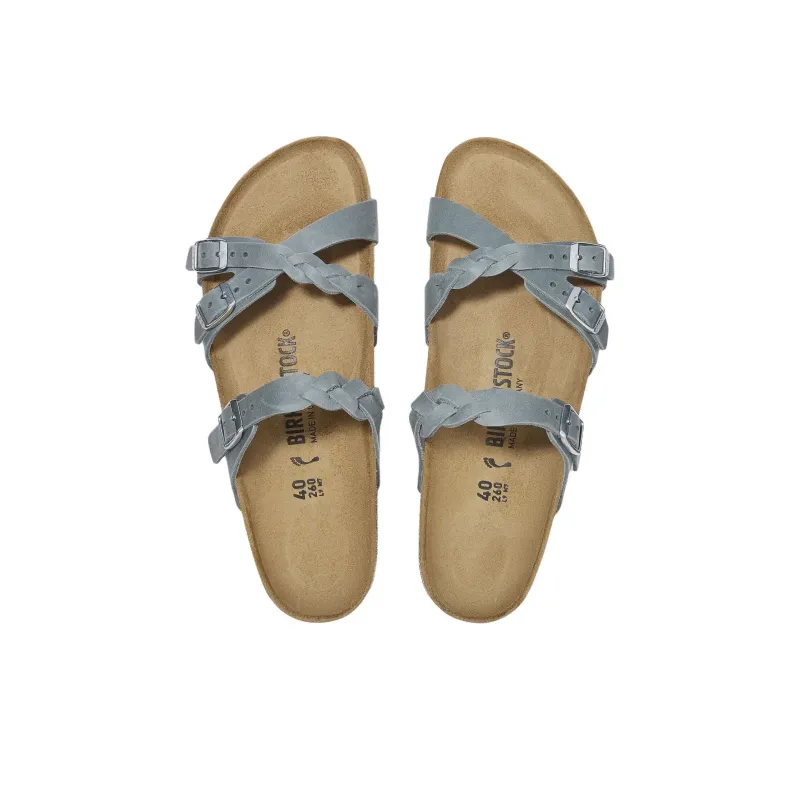 Birkenstock Franca Braided EVA Abrasion Resistant Slide Slippers Women's Gray Regular Loose Fit-3