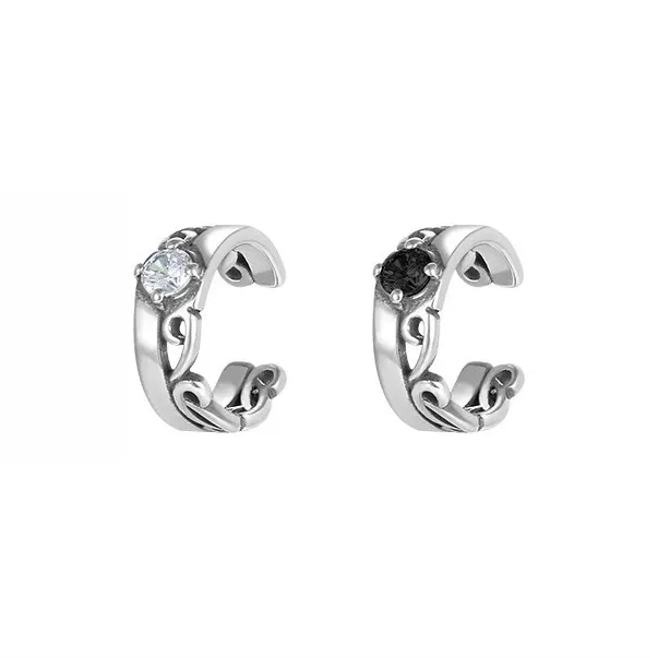 ZWU Titanium Steel Clip On Earrings Unisex-12