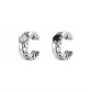 White Zircon+Black Diamond Clip-on Earrings