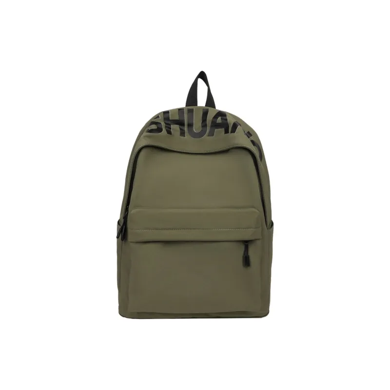 GEERDUN Nylon Fabric Backpack Unisex Ecru, Black, Orange, Green-12