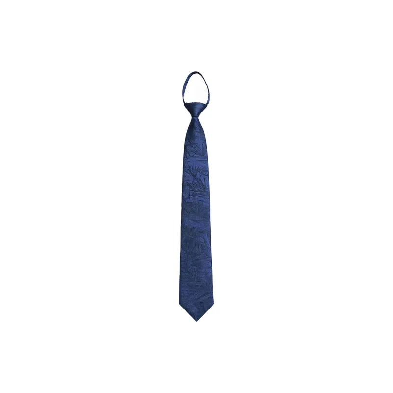 GOLDLION Polyester Ties Men's Gray/Navy Blue-53