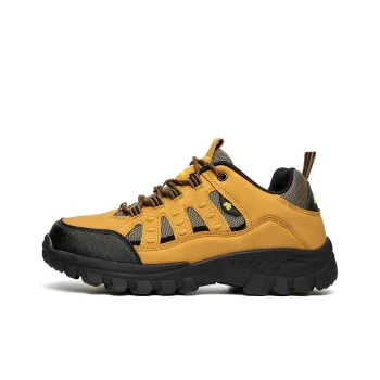 TELENT Cushioning Slip Resistant Coverage Low Top Mountaineering & Hiking Shoes Men's Brown