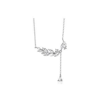 Wylyp 925 Sterling Silver Necklaces Women's Silver White