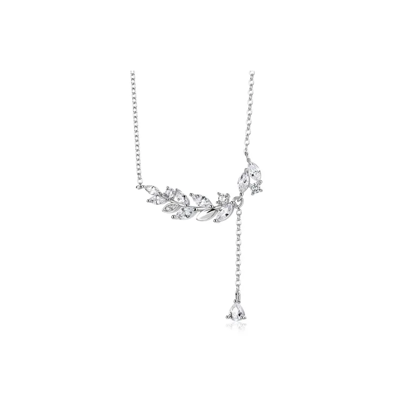 Wylyp 925 Sterling Silver Necklaces Women's Silver White-0