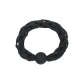 Fortune Bead Twisted Fried Dough Hair Tie 1 Pack (Black)