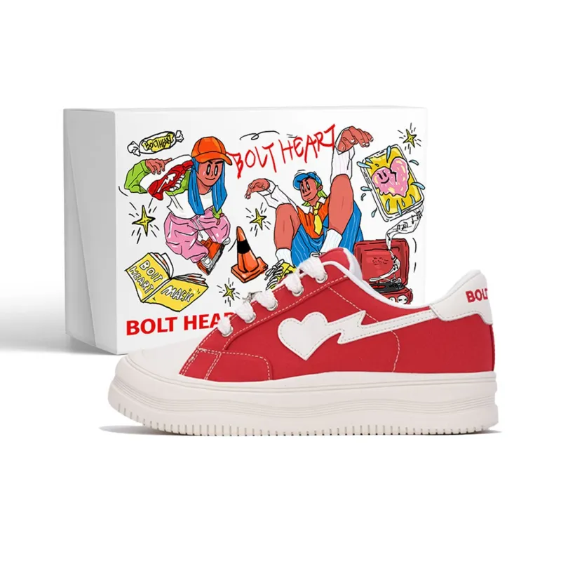 AND U Anti Slip And Wear Resistant Height Increasing Low Top Heartfelt Connection Skateboard Shoes Unisex-31