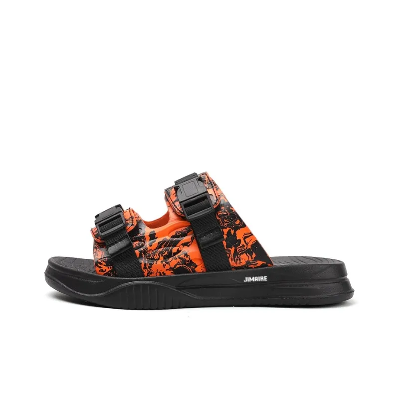 King Jinmai Rubber Sole Odor Resistant Slide Slippers Men's-5