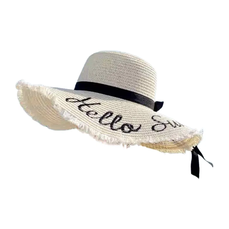 VINEY Straw Woven Sun Protection Hats Women's-0