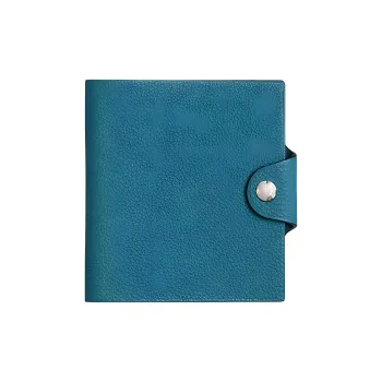 HERMES Ulysse Togo Calfskin Storage Bag Unisex D2 New Bleu Jean Denim Blue