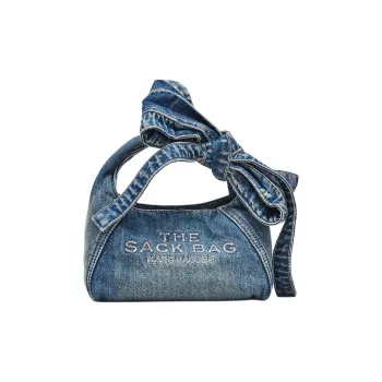 MARC JACOBS Cotton Denim One Shoulder Handbag Mini Women's Denim Blue