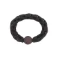 Fortune Bead Twisted Fried Dough Hair Tie 1 Pack (Dark Brown)