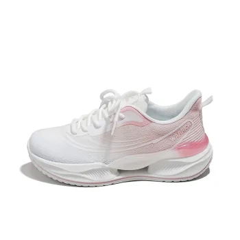 Warrior Anti Slip Wear Resistant Low Top Physical Fitness Test & Exam Running Shoes Women's White Pink