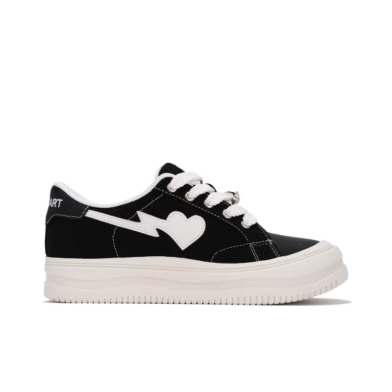 AND U Anti Slip And Wear Resistant Height Increasing Low Top Heartfelt Connection Skateboard Shoes Unisex-22