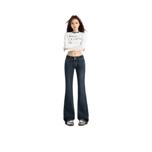 YINLEI Jeans Women's Blue Gray