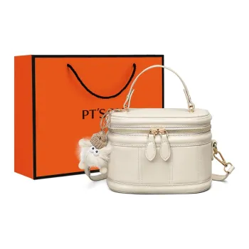 PT'SON Synthetic Leather Shoulder Bag, Crossbody Bag, Handbag Women's Ecru