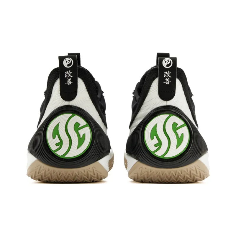 361° Cushioning Coverage Abrasion Resistant Slip Resistant Low Top Basketball Shoes Men's Black White-3