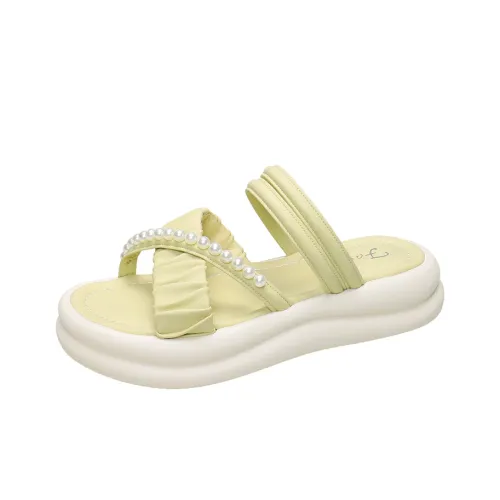 AJPAP Cut Out Slip Resistant Odor Resistant Abrasion Resistant Slide Slippers Women's