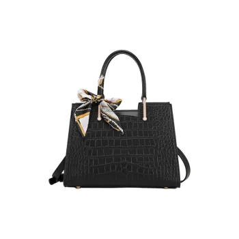PAYOT Microfiber Synthetic Leather Tote Shoulder Bag, Crossbody Bag, Handbag Women's Black
