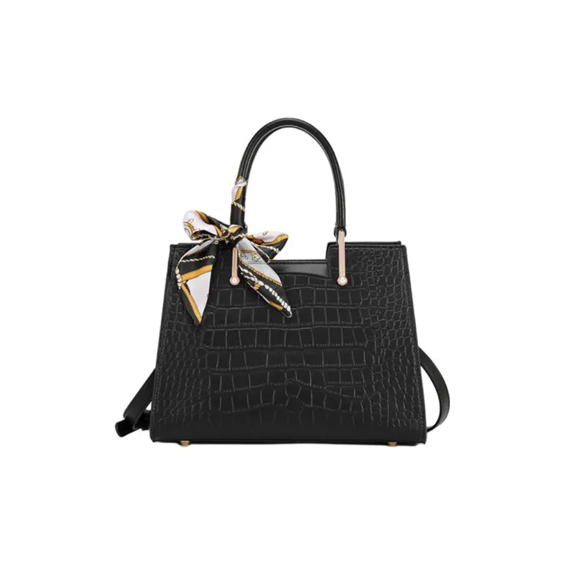 PAYOT Microfiber Synthetic Leather Tote Shoulder Bag, Crossbody Bag, Handbag Women's Black-0