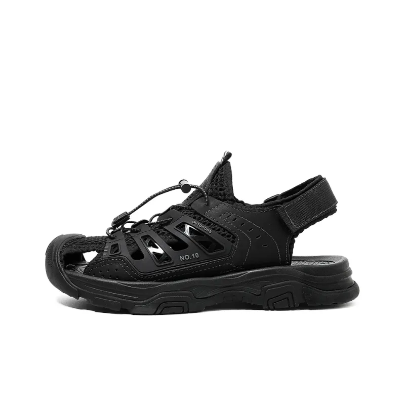 GESENLANG Anti Slip Wear Resistant River Trekking Shoes Men's Black-0