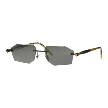 KUBORAUM Acetate Irregular Shape Sunglasses Unisex Brown