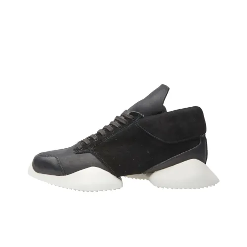 RICK OWENS x Adidas Runner Anti Slip Wear Resistant Low Top Casual Running Shoes Men's Black