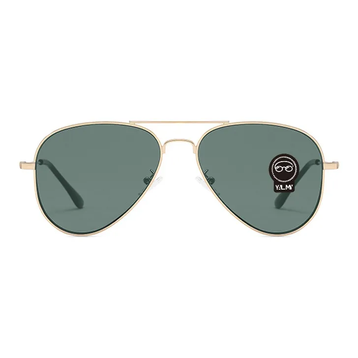 YALMY Metal Oval Sunglasses Men's-2