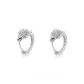 Silver Dragon Pattern Wrapped Hoop Earrings (1 Pair)