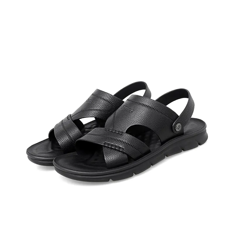 GESENLANG Beach Sandals Men Black/Brown-2