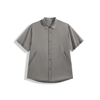 PEACEBIRD MEN Shirts Men Hyacinth Bean Brown