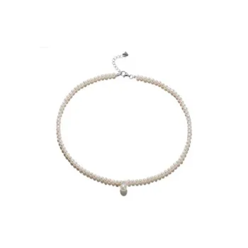 Old Qingyun Silver Building Pearl Necklaces Unisex