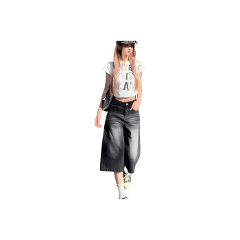 Shuhao Bai Denim Shorts Women's Black