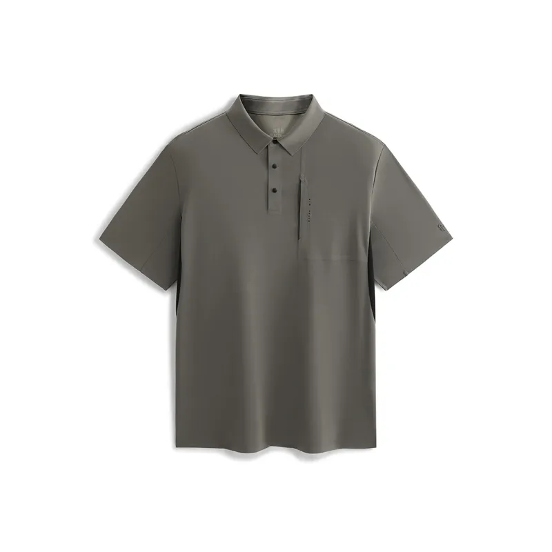 PEACEBIRD MEN Polo Shirts Men Hyacinth Bean Brown 1-0