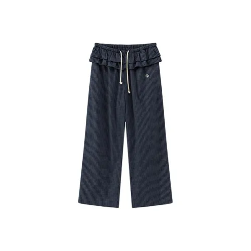 CHUU Casual Pants Women's Blue Plaid