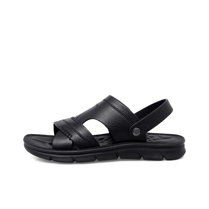 GESENLANG Beach Sandals Men Black/Brown-0