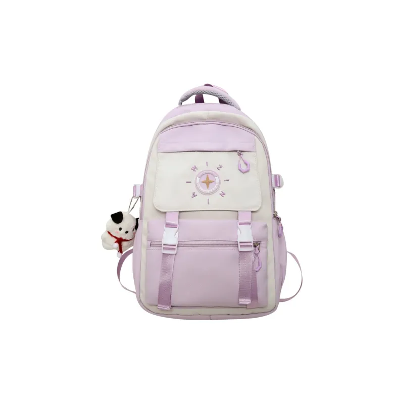 H YXIANG Nylon Backpack Regular Women's Multicolor-0