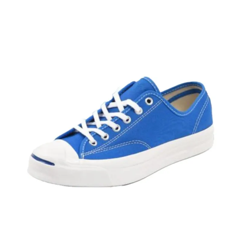 Converse Jack Purcell Anti Slip Wear Resistant Low Top Canvas Shoes Unisex Blue-0