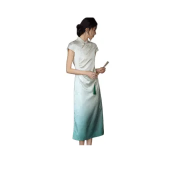 XWI Cheongsams Women's Cloud Snow Glaze Blue