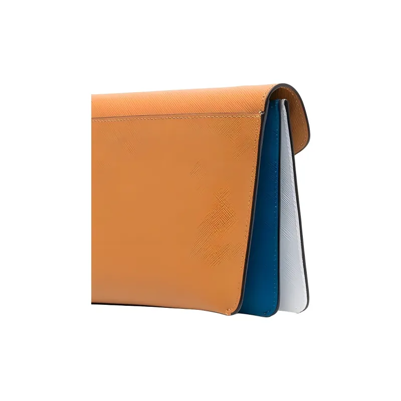 MARNI Leather Crossbody Bag Women's White/Light Brown-4